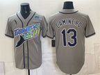 Tampa Bay Rays #13 Junior Caminero Gray 2026 AL East Champions Patch Vapor Limited Stitched Jersey Fedasgoge