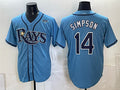 Tampa Bay Rays #14 Chandler Simpson Blue 2026 AL East Champions Patch Vapor Limited Stitched Jersey Fedasgoge