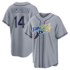 Tampa Bay Rays #14 Chandler Simpson Gray Road Stadium Jersey Fedasgoge