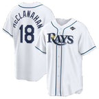 Tampa Bay Rays #18 Shane McClanahan White 2026 World Series Home Replica Jersey Fedasgoge