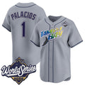 Tampa Bay Rays #1 Richie Palacios Grey 2026 World Series Limited Stitched Jersey Fedasgoge