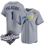 Tampa Bay Rays #1 Richie Palacios Grey 2026 World Series Limited Stitched Jersey Fedasgoge