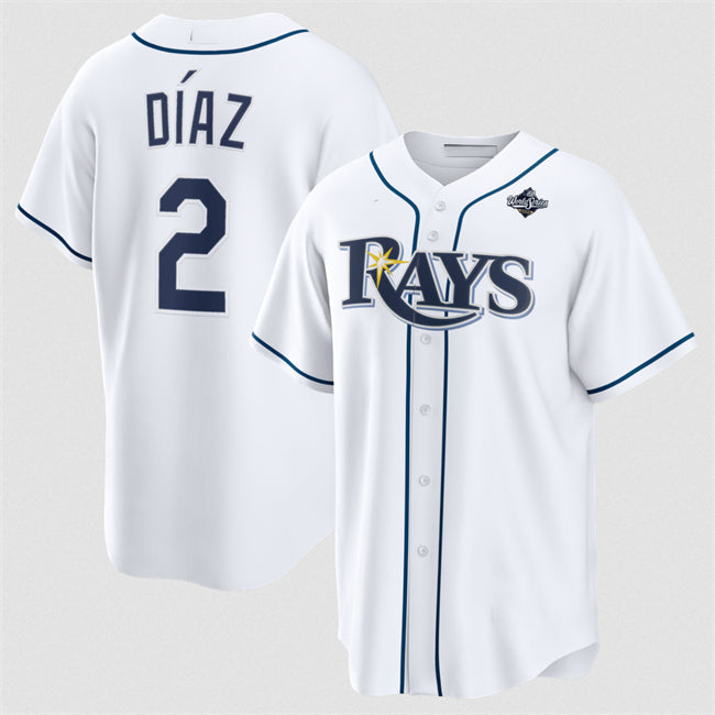 Tampa Bay Rays #2 Yandy D¨ªaz White 2026 World Series Home Cool Stitched Jersey Fedasgoge