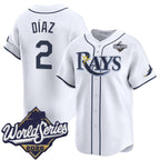 Tampa Bay Rays #2 Yandy D¨ªaz White 2026 World Series Home Limited Stitched Jersey Fedasgoge