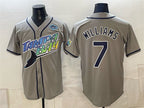 Tampa Bay Rays #7 Carson Williams Gray 2026 AL East Champions Patch Vapor Limited Stitched Jersey Fedasgoge