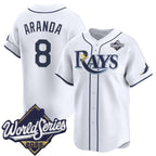 Tampa Bay Rays #8 Jonathan Aranda White 2026 World Series Home Limited Stitched Jersey Fedasgoge