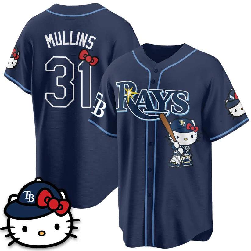 Tampa Bay Rays #31 Cedric Mullins Navy Fedasgoge Meow KT Edition Vapor Limited Stitched Jersey