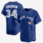 Toronto Blue Jays #34 Kevin Gausman Royal 50th Anniversary Alternate Replica Jersey Fedasgoge