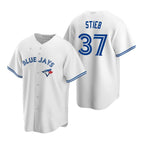 Toronto Blue Jays #37 Dave Stieb Stitched White Home Jersey Fedasgoge
