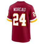 W.Commanders #24 Fabian Moreau Burgundy Team Game Jersey Fedasgoge