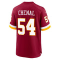 W.Commanders #54 Leo Chenal Burgundy Team Game Jersey Fedasgoge