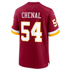 W.Commanders #54 Leo Chenal Burgundy Team Game Jersey Fedasgoge