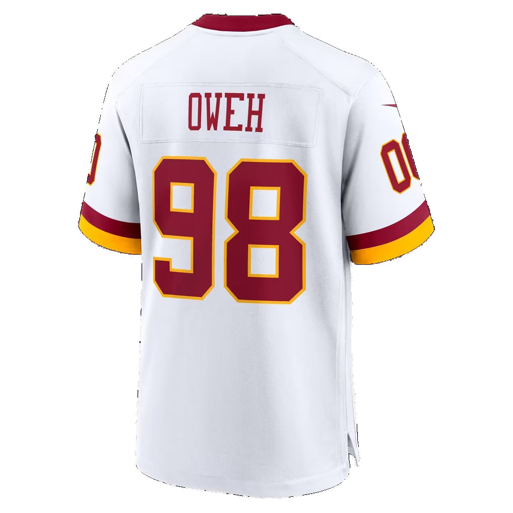 W.Commanders #98 Odafe Oweh White Game Football jersey Fedasgoge