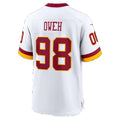 W.Commanders #98 Odafe Oweh White Game Football jersey Fedasgoge