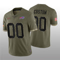 Custom B.Bills ACTIVE PLAYER 2022 Olive Fedasgoge Salute To Service Limited Stitched Jersey
