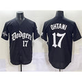 Los Angeles Dodgers #17 Shohei Ohtani Black Fedasgoge 2025 LA Gothic Style With 2024 World Series Champions Patch Vapor Premier Limited Stitched Jersey