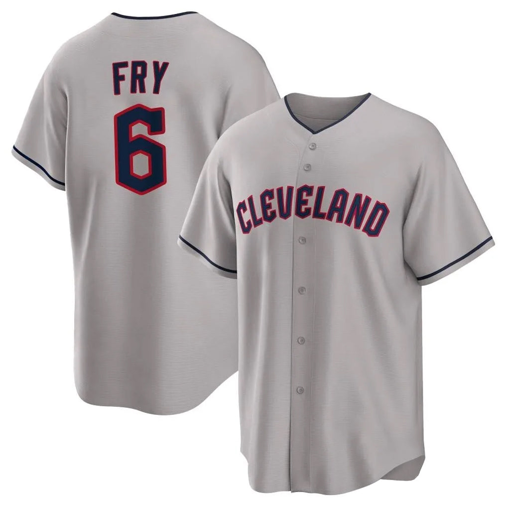 Cleveland Guardians #6 David Fry Player Gray Fedasgoge Game Home Stitched Jerseys