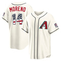 Arizona Diamondbacks #14 Gabriel Moreno Player Cream Fedasgoge USA 250 Fourth of July Home Game Stitched Jerseys