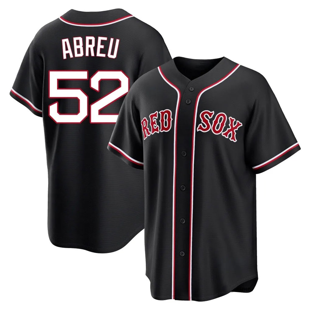 Boston Red Sox #52 Wilyer Abreu Player Black Fedasgoge Out Home Game Stitched Jerseys