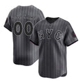 Custom New York Mets Graphite Fedasgoge 2024 City Connect Limited Stitched Jersey
