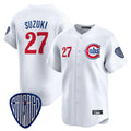 Chicago Cubs #27 Seiya Suzuki Player White Fedasgoge Vapor Premier Limited Home Stitched Jerseys