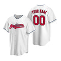 Custom Cleveland Indians White Fedasgoge Stitched Cool Base Home Jersey