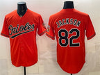 Baltimore Orioles #82 Jeremiah Jackson Orange Fedasgoge Cool Base Stitched Jersey