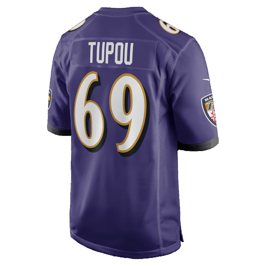 B.Ravens #69 Josh Tupou Purple Fedasgoge Team Game Jersey