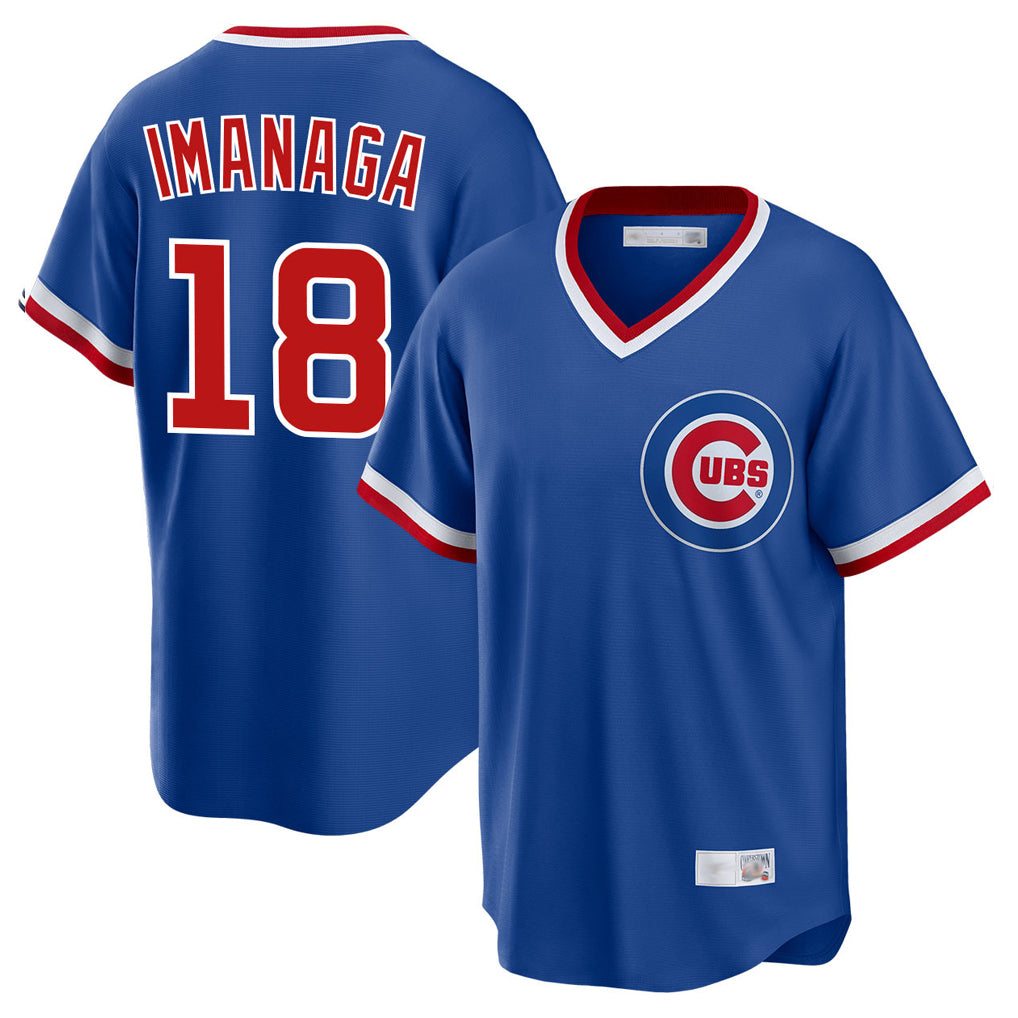 Chicago Cubs #18 Shota Imanaga Player Royal Fedasgoge T-shirt Cooperstown Collection Limited Stitched Jerseys