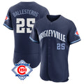 Chicago Cubs #25 Moises Ballesteros Player Navy Fedasgoge City Connect 150th Anniversary Limited Elite Home Stitched Jerseys