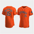 Houston Astros #15 Mart¨ªn Maldonado Orange Fedasgoge 60th Anniversary Flex Base Stitched Jersey