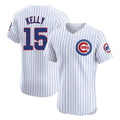 Chicago Cubs #15 Carson Kelly Player White Fedasgoge Limited Elite Home Game Stitched Jerseys