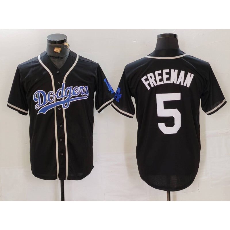 Los Angeles Dodgers #5 Freddie Freeman Black Fedasgoge Cool Base With Patch Stitched Jersey