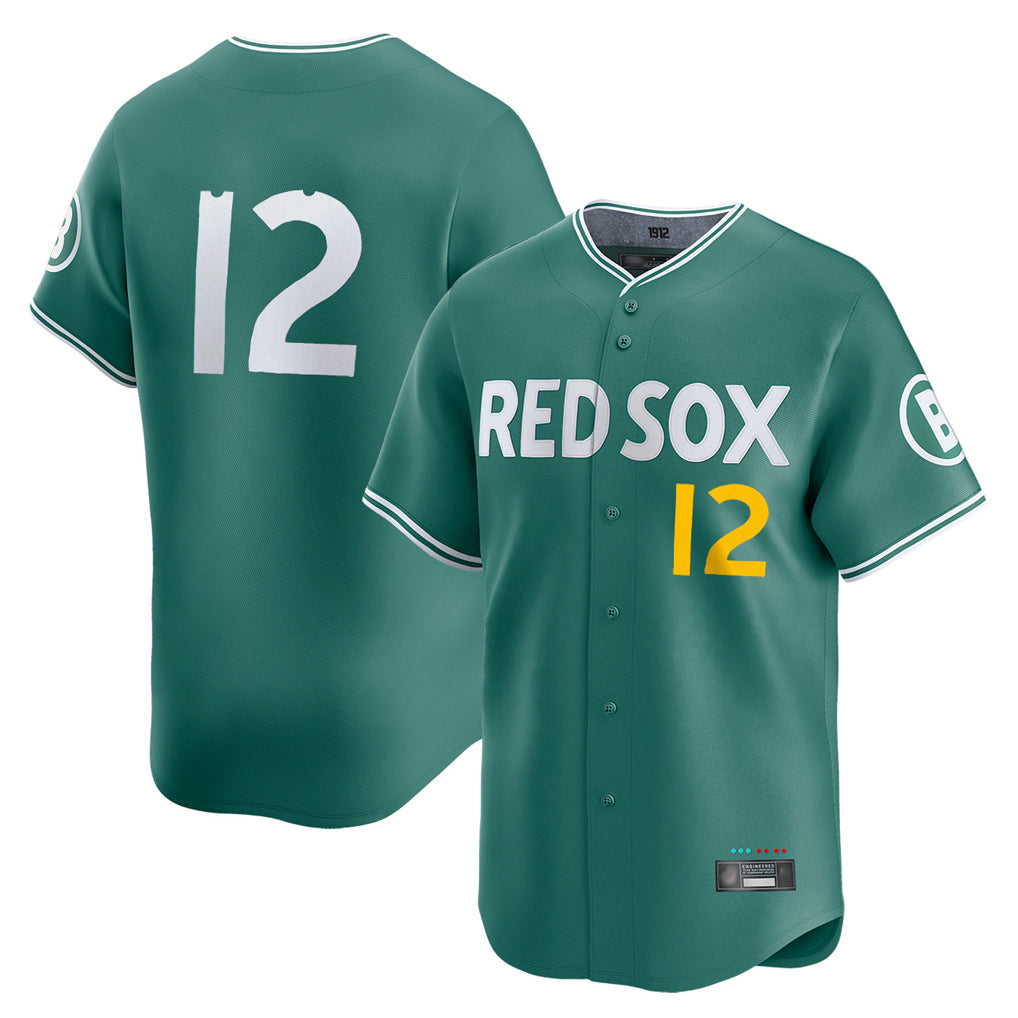 Boston Red Sox #12 Connor Wong Player Green Fedasgoge City Connect Limited Home Game Stitched Jerseys1