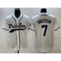Chicago White Sox #7 Tim Anderson White Fedasgoge Cool Base Stitched Jersey