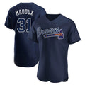 Atlanta Braves #31 Greg Maddux Player Navy Fedasgoge Alternate Limited Elite Home Game Stitched Jerseys