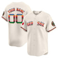 Custom Boston Red Sox Mexico Vapor Premier Limited Jersey ¨C Cream Fedasgoge