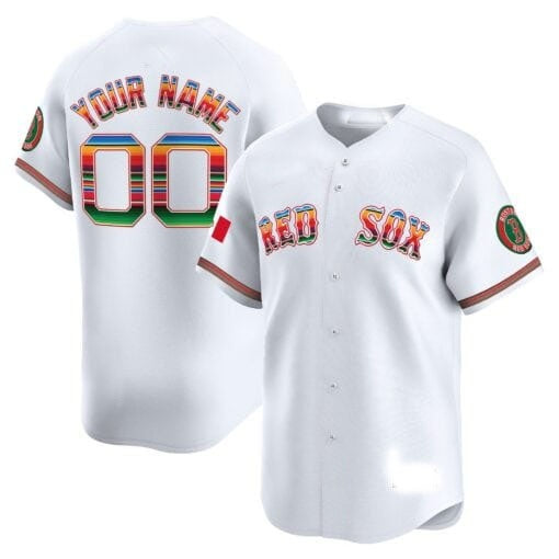 Custom Boston Red Sox Mexico Vapor Premier Limited Jersey ¨C All Stitched-White Fedasgoge