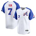 Atlanta Braves #7 Ha-Seong Kim Player White Fedasgoge City Connect Limited Home Game Stitched Jerseys