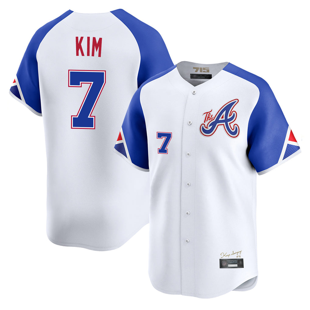 Atlanta Braves #7 Ha-Seong Kim Player White Fedasgoge City Connect Limited Home Game Stitched Jerseys