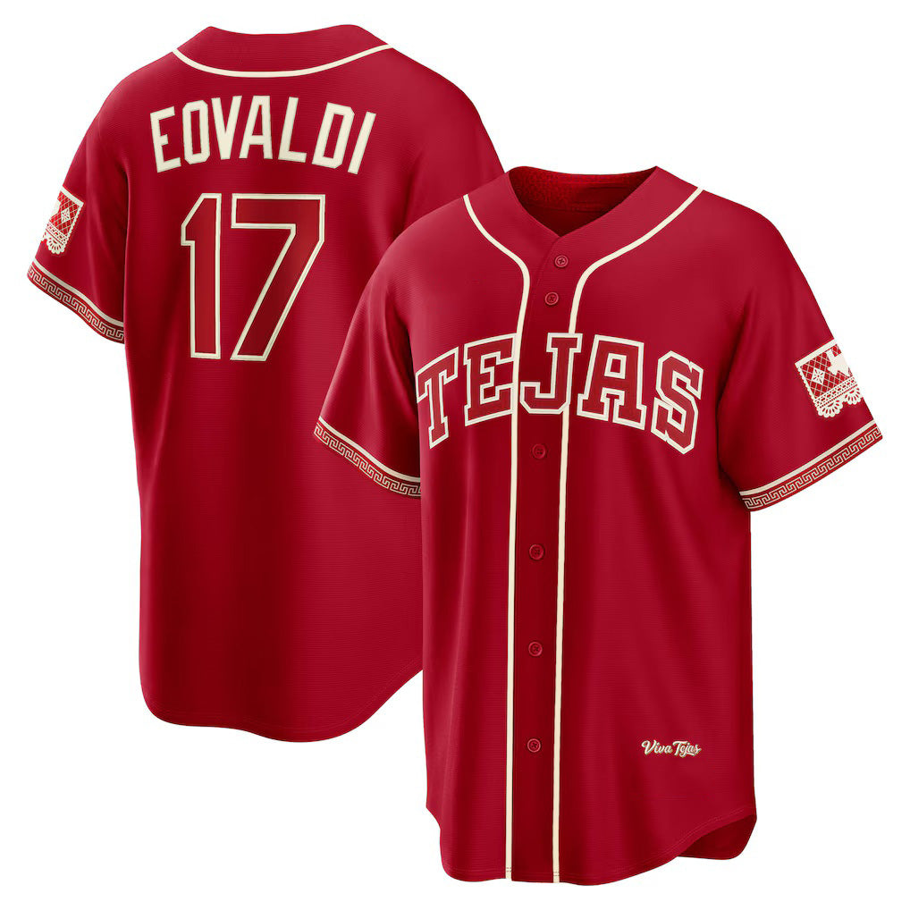 Texas Rangers #17 Nathan Eovaldi Red Fedasgoge 2026 City Connect Stadium Jersey