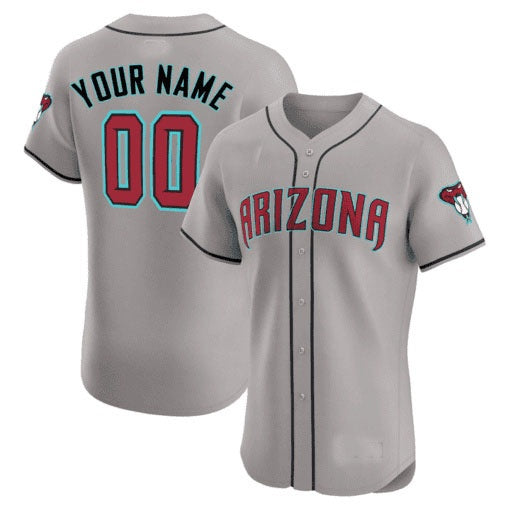 Custom Arizona Diamondbacks 2024 Flex Base Jersey ¨C All Stitched-Gray Fedasgoge