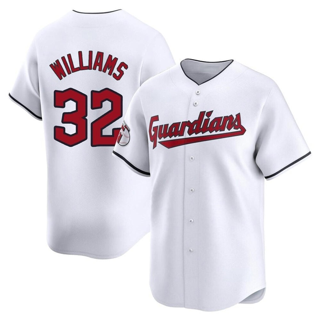 Cleveland Guardians #32 Gavin Williams Player White Fedasgoge Limited Home Stitched Jerseys