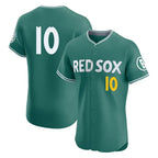 Boston Red Sox #10 Trevor Story Player Green Fedasgoge City Connect Limited Elite Home Game Stitched Jerseys1