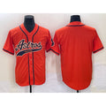Houston Astros Blank Number Orange Fedasgoge With Patch Cool Base Stitched Jersey