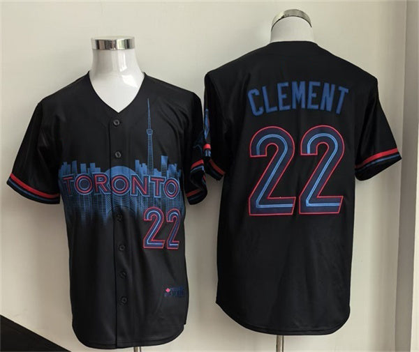 Toronto Blue Jays #22 Ernie Clement Navy Fedasgoge 2024 City Connect Limited Stitched Jersey