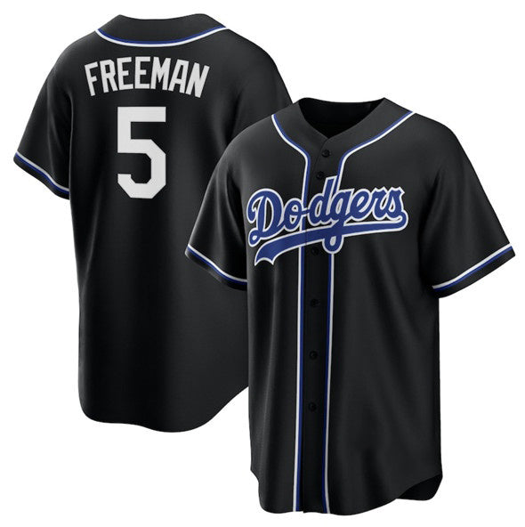 Los Angeles Dodgers #5 Freddie Freeman Black Fedasgoge Lights Out Limited Stitched Jersey
