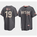 Washington Nationals #19 Josh Bell 2022 Grey Fedasgoge City Connect Cherry Blossom Cool Base Stitched Jersey