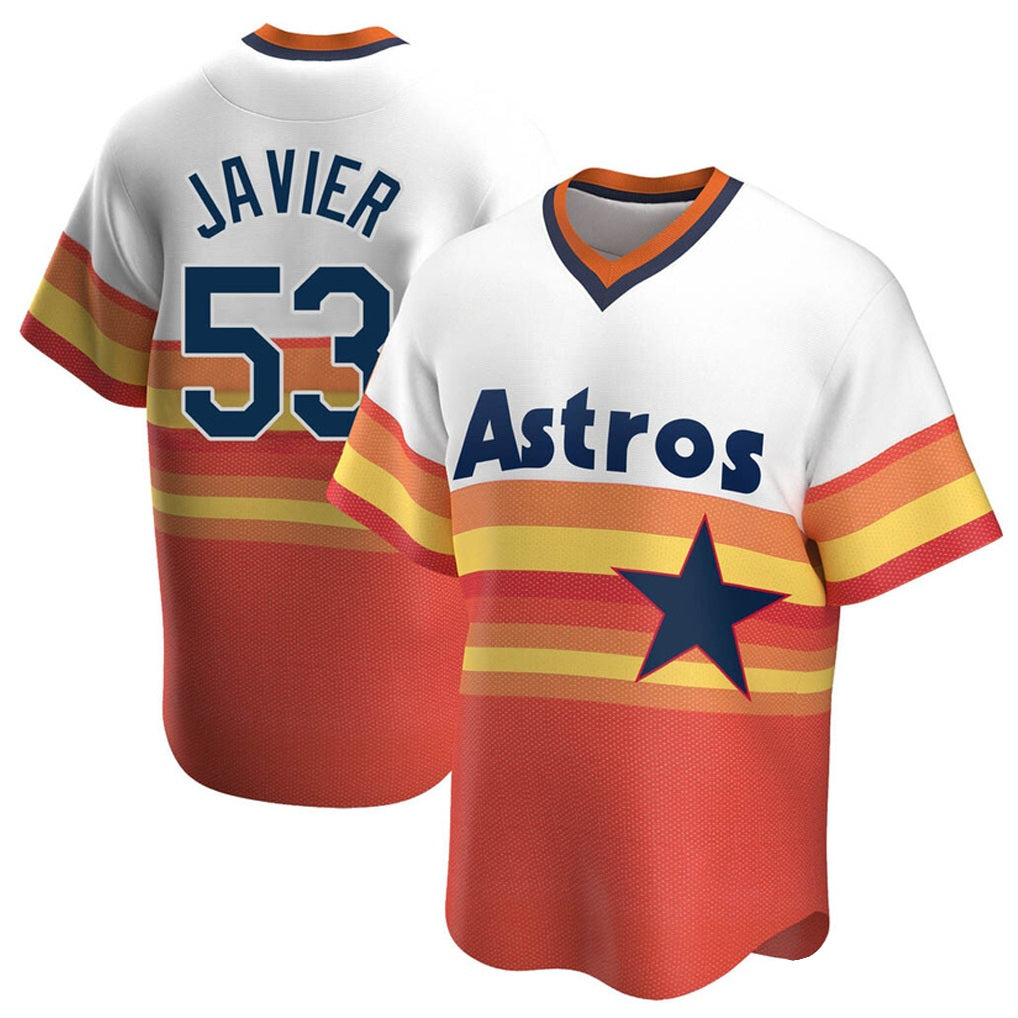 Houston Astros #53 Cristian Javier Player Rainbow Cooperstown Collection Fedasgoge T-shirt Stitched Jerseys