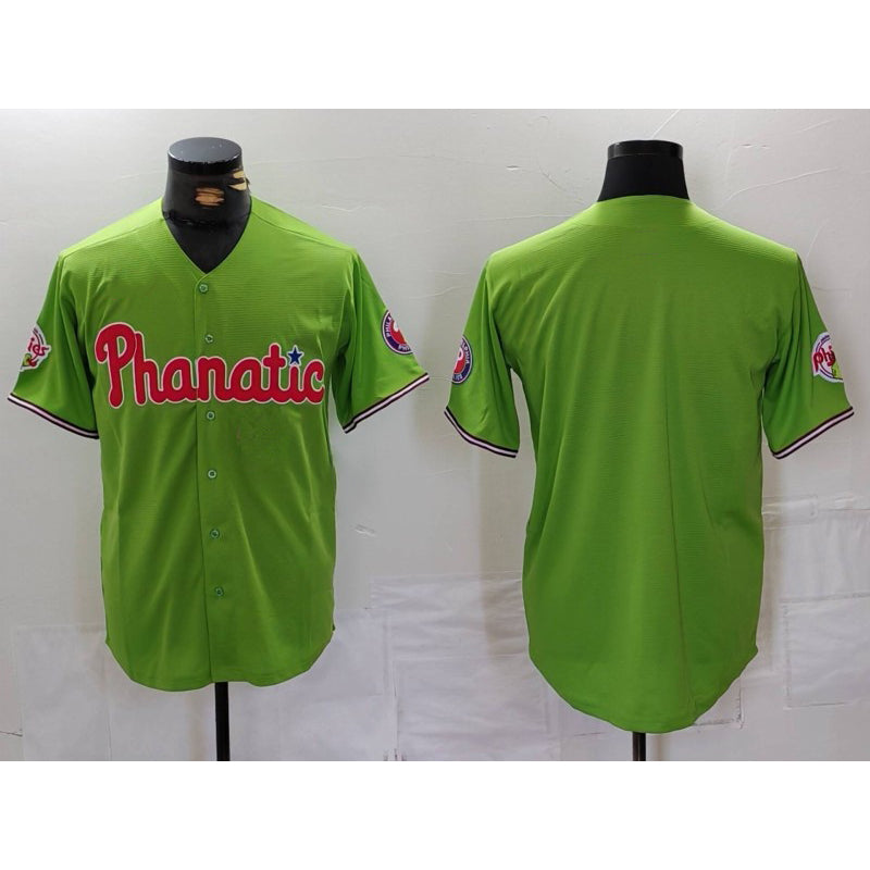 Philadelphia Phillies Blank Green Fedasgoge With Patch Stitched Cool Base Jersey